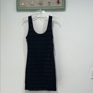 Guess Jet Black contrast stripe tank  Mini Dress women’s medium new w tag